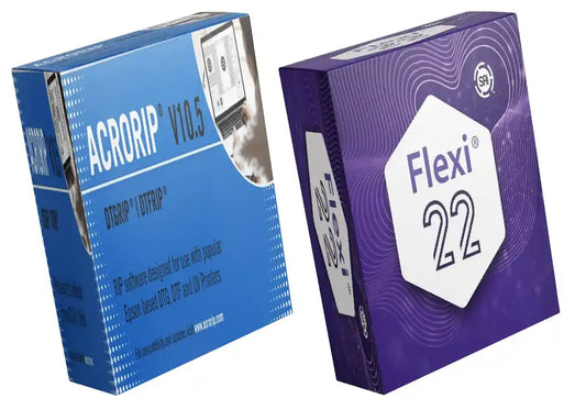 AcroRIP 10.5 + Flexi 22 software bundle — DTG RIP and wide-format sign making alternative to Caldera, Onyx, Wasatch, VersaWorks, ColorGate, ErgoSoft