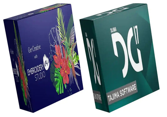 Wilcom EmbroideryStudio E4.2 + Tajima DG17 commercial embroidery bundle — alternative to Hatch, PE-Design, Chroma, Embrilliance, DesignShop