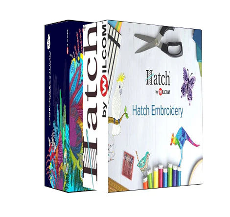 Hatch Embroidery 2 and Wilcom E4.2 software for professional embroidery digitizing